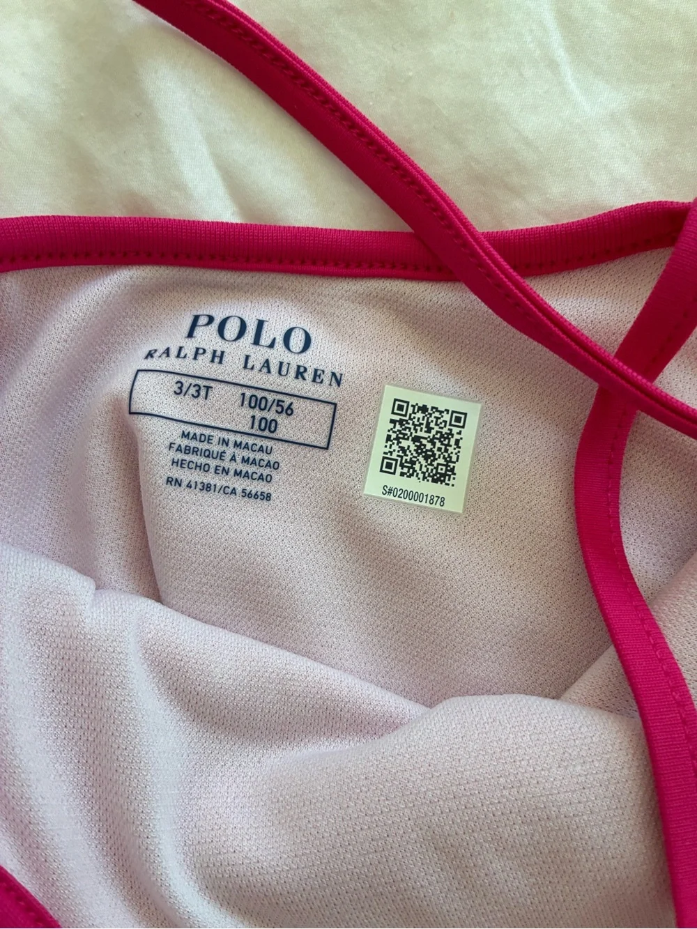 Ralph Lauren Bright Pink Cable-Knit One-Piece Swimsuit